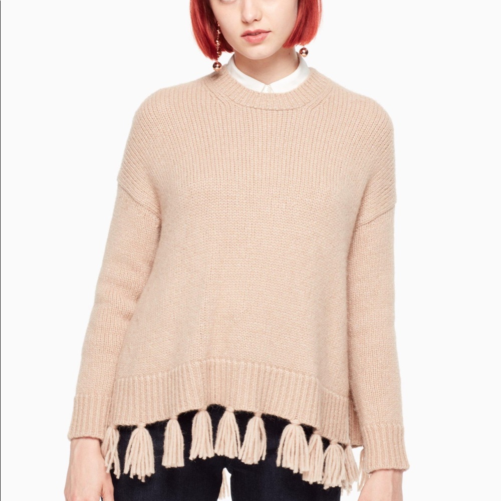 Kate Spade alpaca tassel sweater